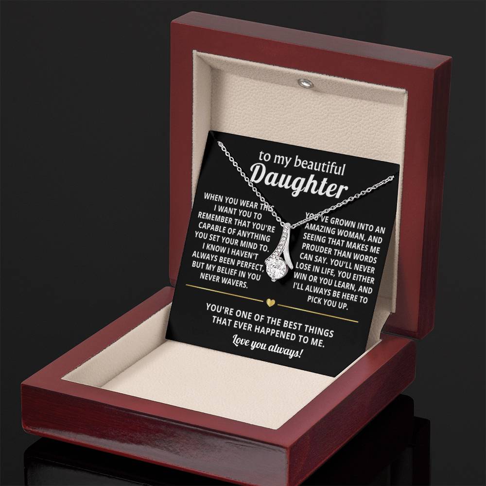 To My Daughter Alluring Beauty Necklace Gift