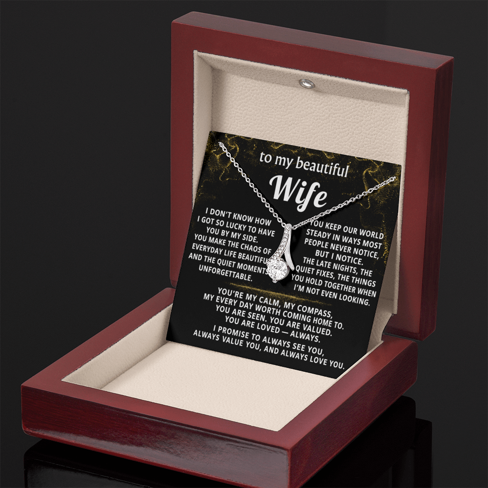 To My Wife Alluring Beauty Necklace Gift