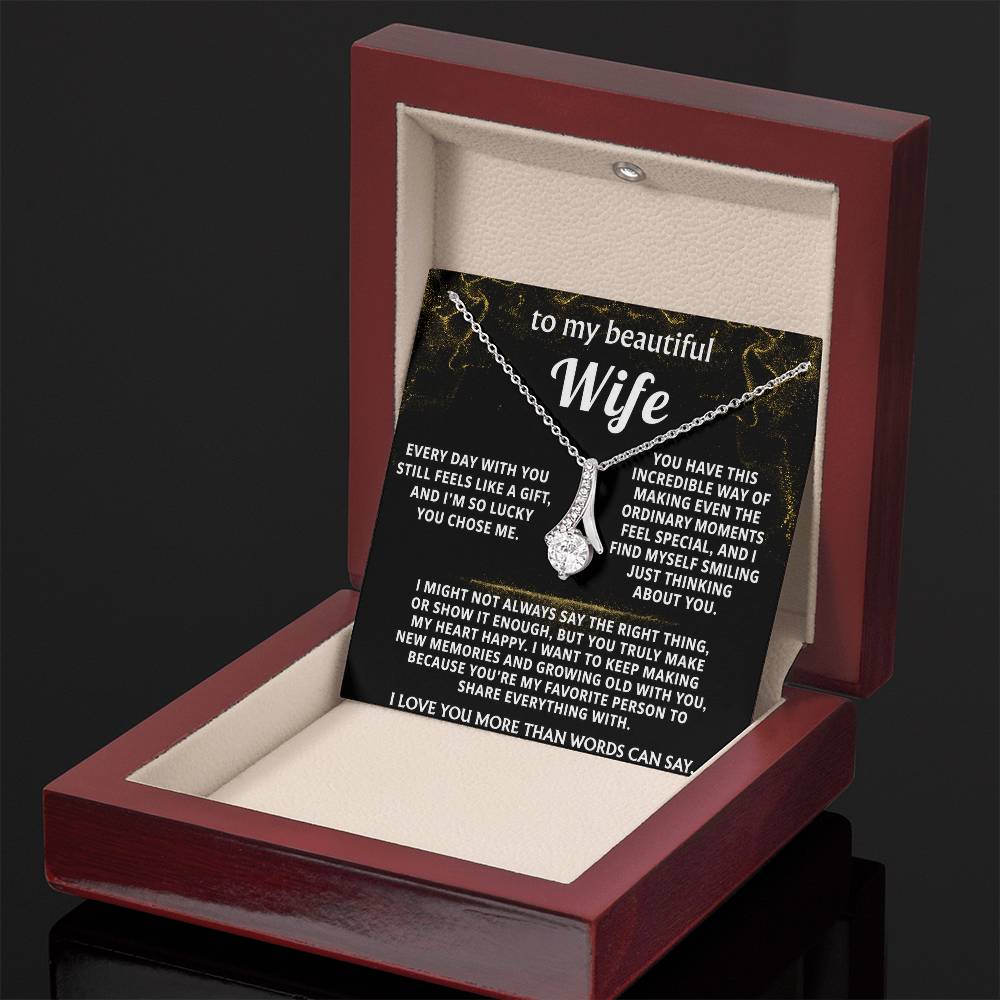 To My Wife Alluring Beauty Necklace Gift