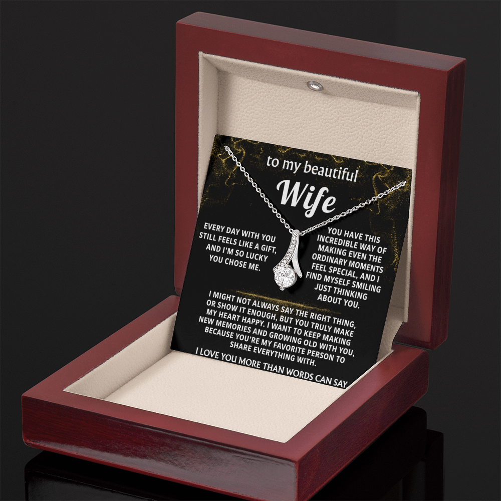 To My Wife Alluring Beauty Necklace Gift