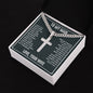 To My Man - I love you with every ounce Personalized Cross Necklace with Cuban Chain-[Heartfelt Family Gift]