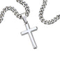 Husband Personalized Cross Necklace on Cuban Chain-[Heartfelt Family Gift]