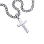 Grandson Engraved Cross with Cuban Chain-[Heartfelt Family Gift]