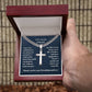 Uncle Personalized Cross Necklace on Cuban Chain-[Heartfelt Family Gift]