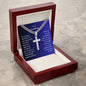 Grandson Engraved Cross with Cuban Chain-[Heartfelt Family Gift]