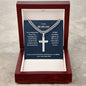 Husband Personalized Cross Necklace on Cuban Chain-[Heartfelt Family Gift]