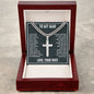 To My Man - I love you with every ounce Personalized Cross Necklace with Cuban Chain-[Heartfelt Family Gift]