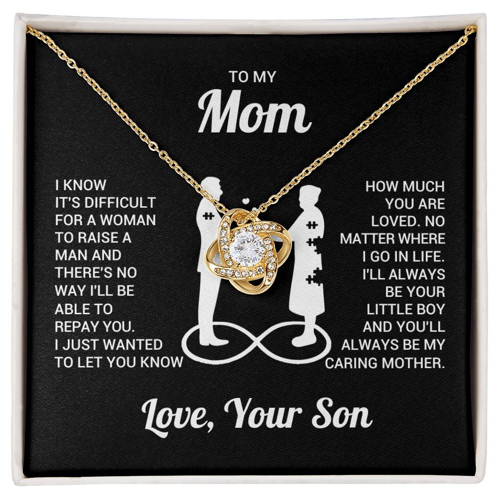 To Mom from Son Knot Necklace Gift