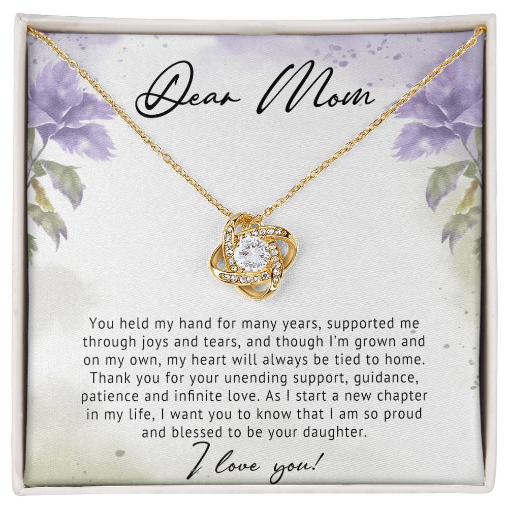 Mom Love Knot Necklace Gift from Son or daughter