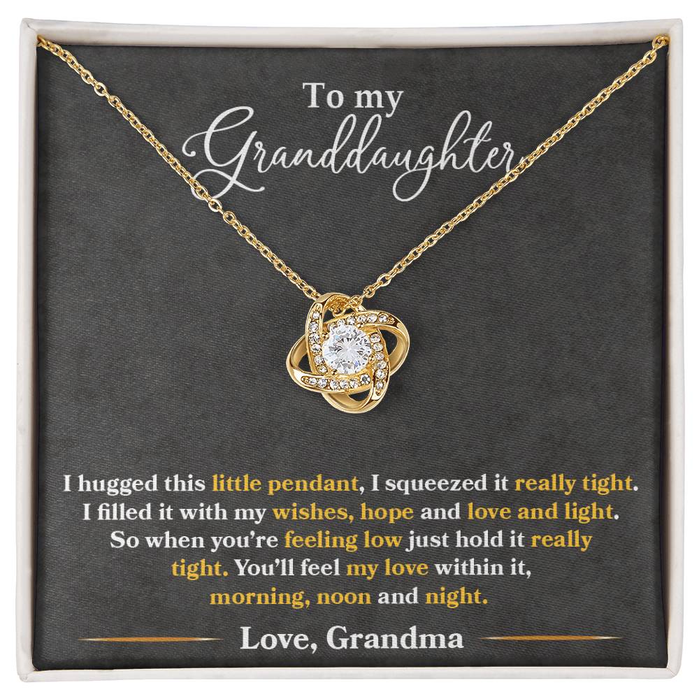 Granddaughter Love and Light Love Knot Necklace-[Heartfelt Family Gift]