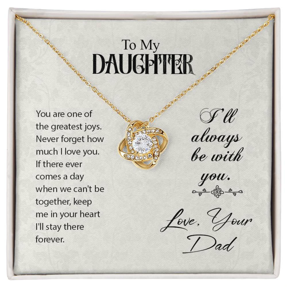 Daughter Always With You Knot Necklace-[Heartfelt Family Gift]