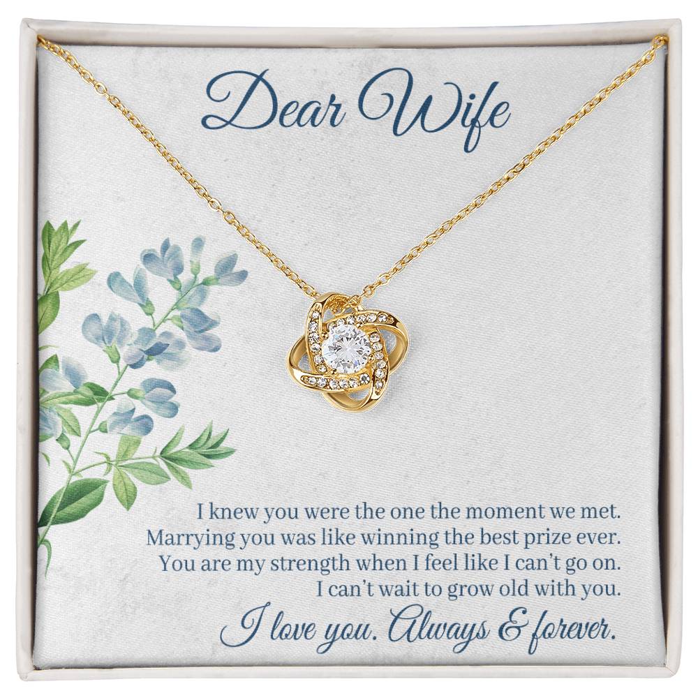 Wife Always  Forever Knot Necklace for a Timeless Love-[Heartfelt Family Gift]