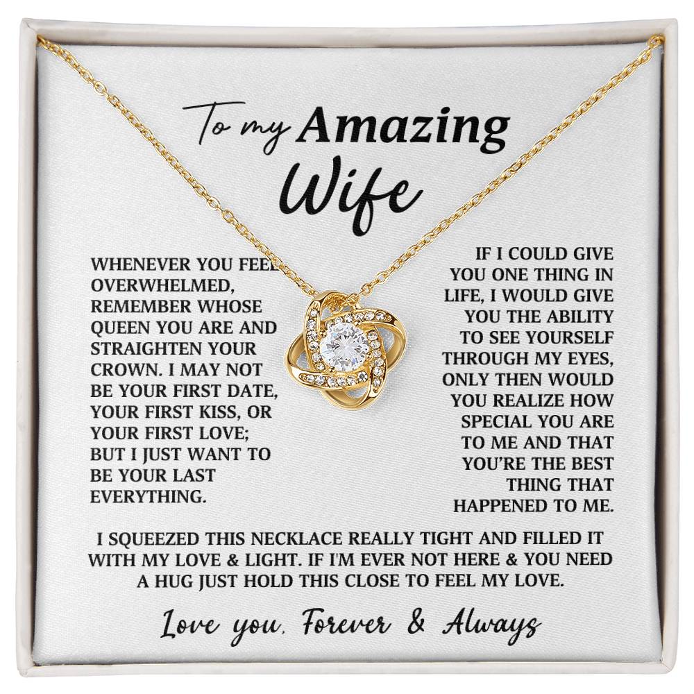 To My Wife Love Knot Necklace