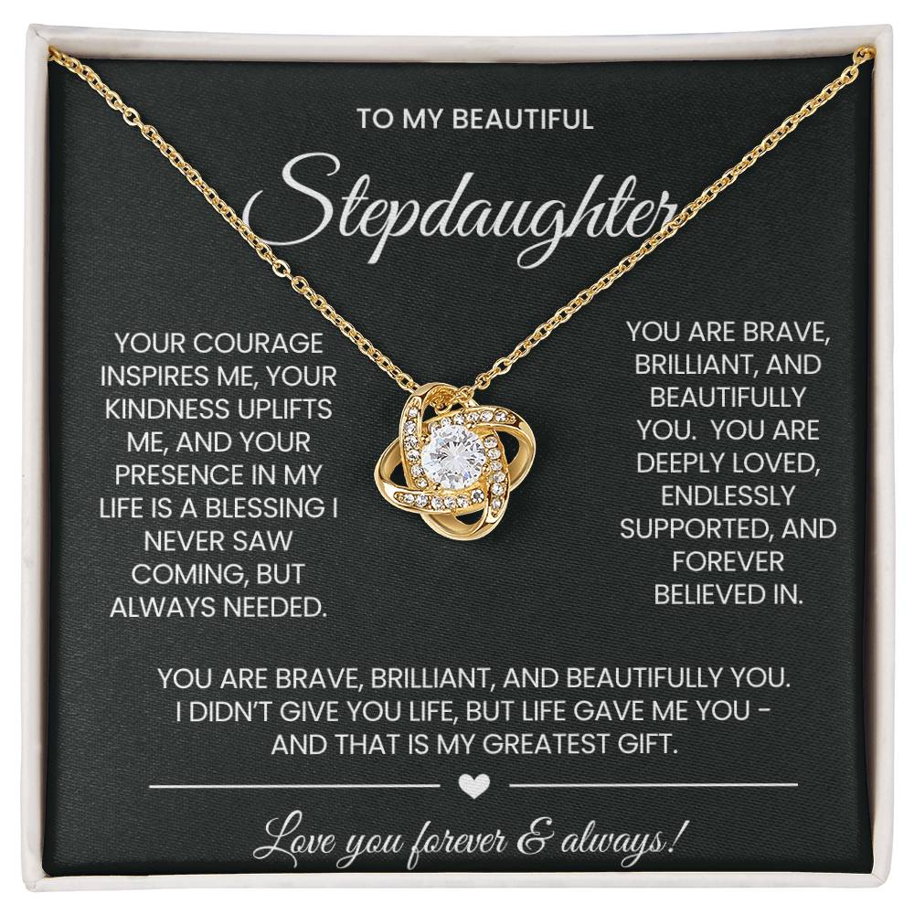 Stepdaughter Love Knot Necklace Gift