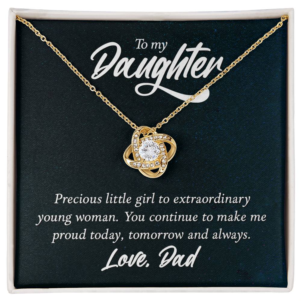 Daughter Pride Knot Necklace-[Heartfelt Family Gift]