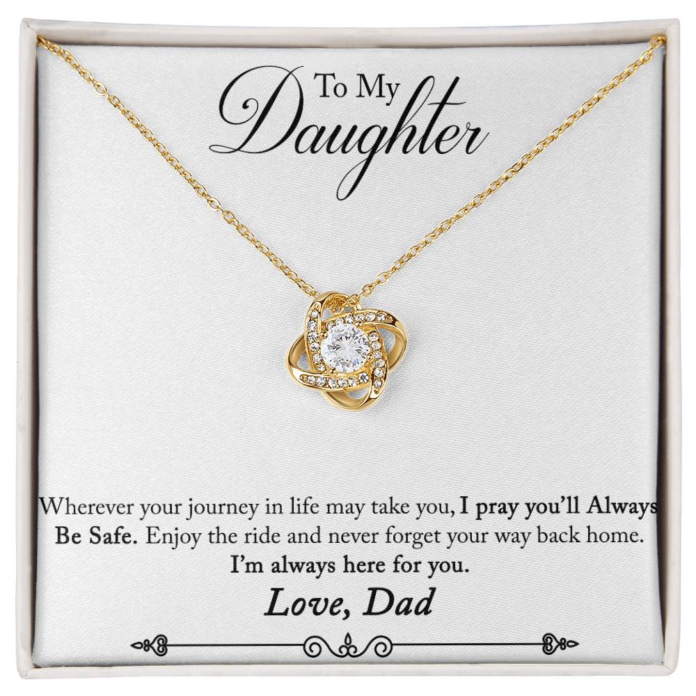 Daughter Journey Knot Necklace-[Heartfelt Family Gift]