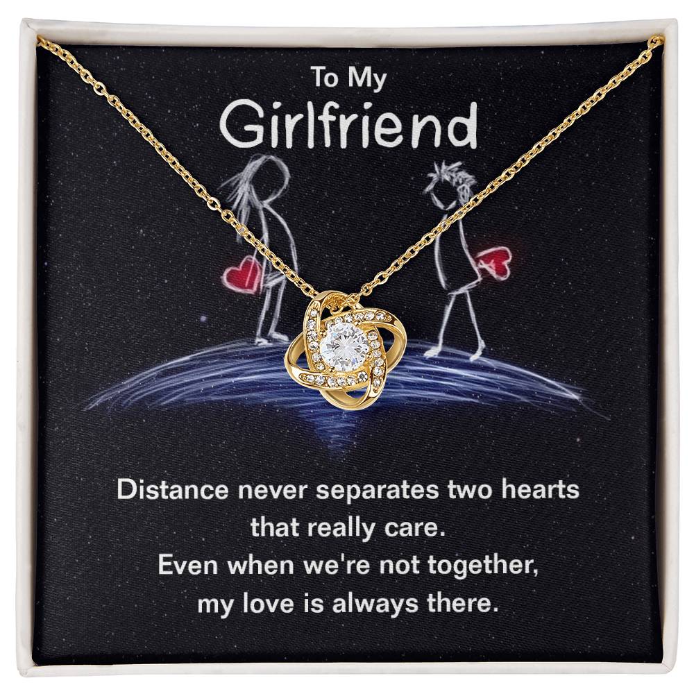 Girlfriend Distance Knot Necklace-[Heartfelt Family Gift]