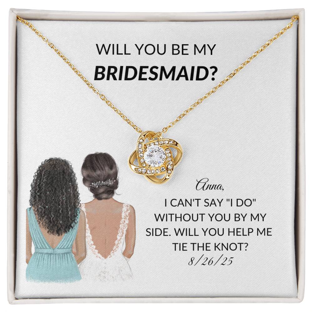 Personalized Bridesmaid Proposal Card Necklace Gift-[Heartfelt Family Gift]