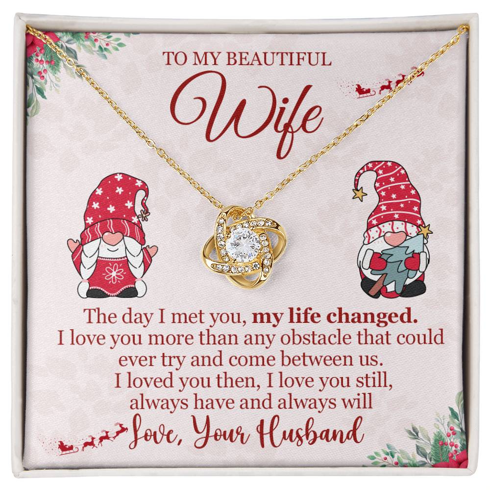 Love Knot Necklace for Wife  Christmas Jewelry Gift  Personalized and Monogrammed Option Available-[Heartfelt Family Gift]