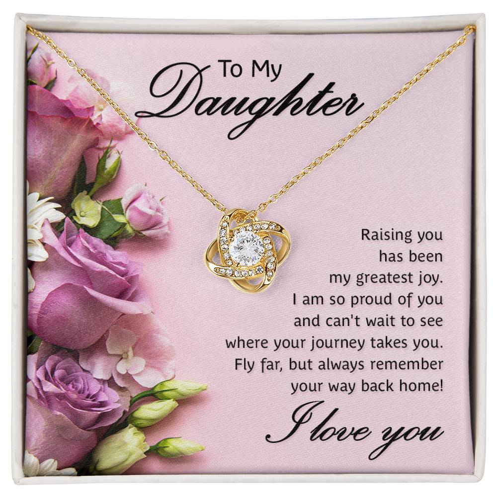 Daughter Greatest Joy Knot Necklace-[Heartfelt Family Gift]