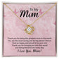 Mom Thank You Knot Necklace-[Heartfelt Family Gift]