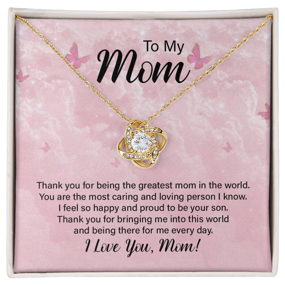 Mom Thank You Knot Necklace-[Heartfelt Family Gift]