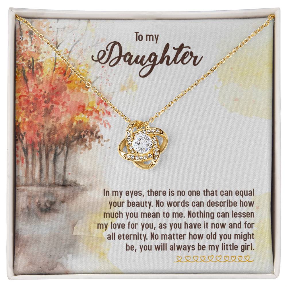 Daughter in My Eyes Knot Necklace-[Heartfelt Family Gift]