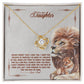 Daughter Always Have Your Back Love Knot Necklace-[Heartfelt Family Gift]