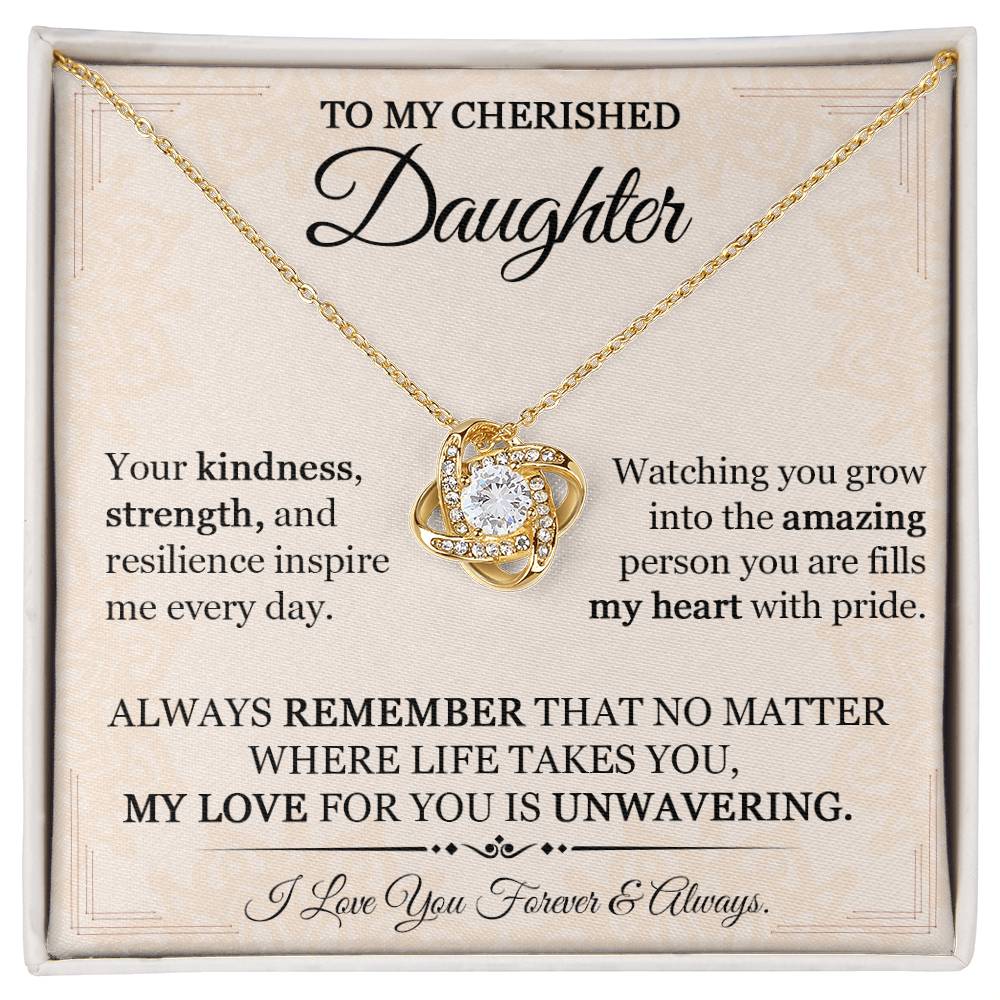 A Daughters Love Dads Jewelry Gift of a Lifetime - Daughter Necklace-[Heartfelt Family Gift]