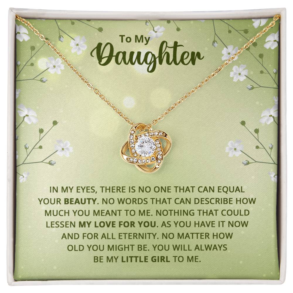 Daughter - Nothing Could Lessen my Love For You Knot Necklace-[Heartfelt Family Gift]