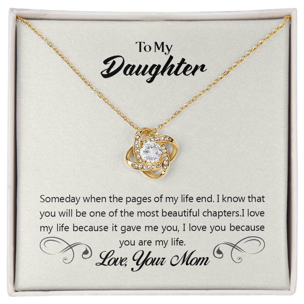 Daughter Pages of Life Knot Necklace-[Heartfelt Family Gift]