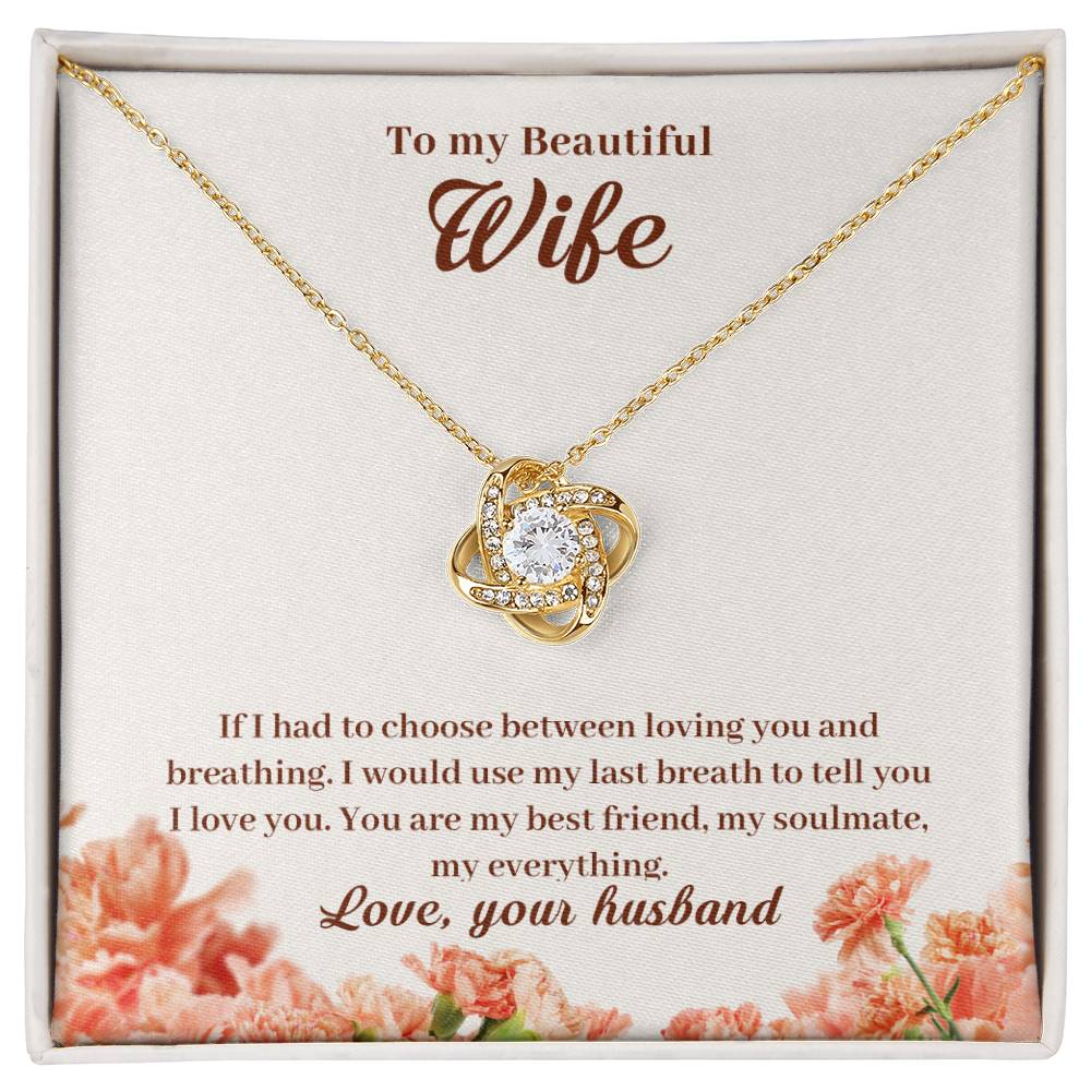 Wife Loving You Knot Necklace - Perfect Gift for Your Spouse-[Heartfelt Family Gift]