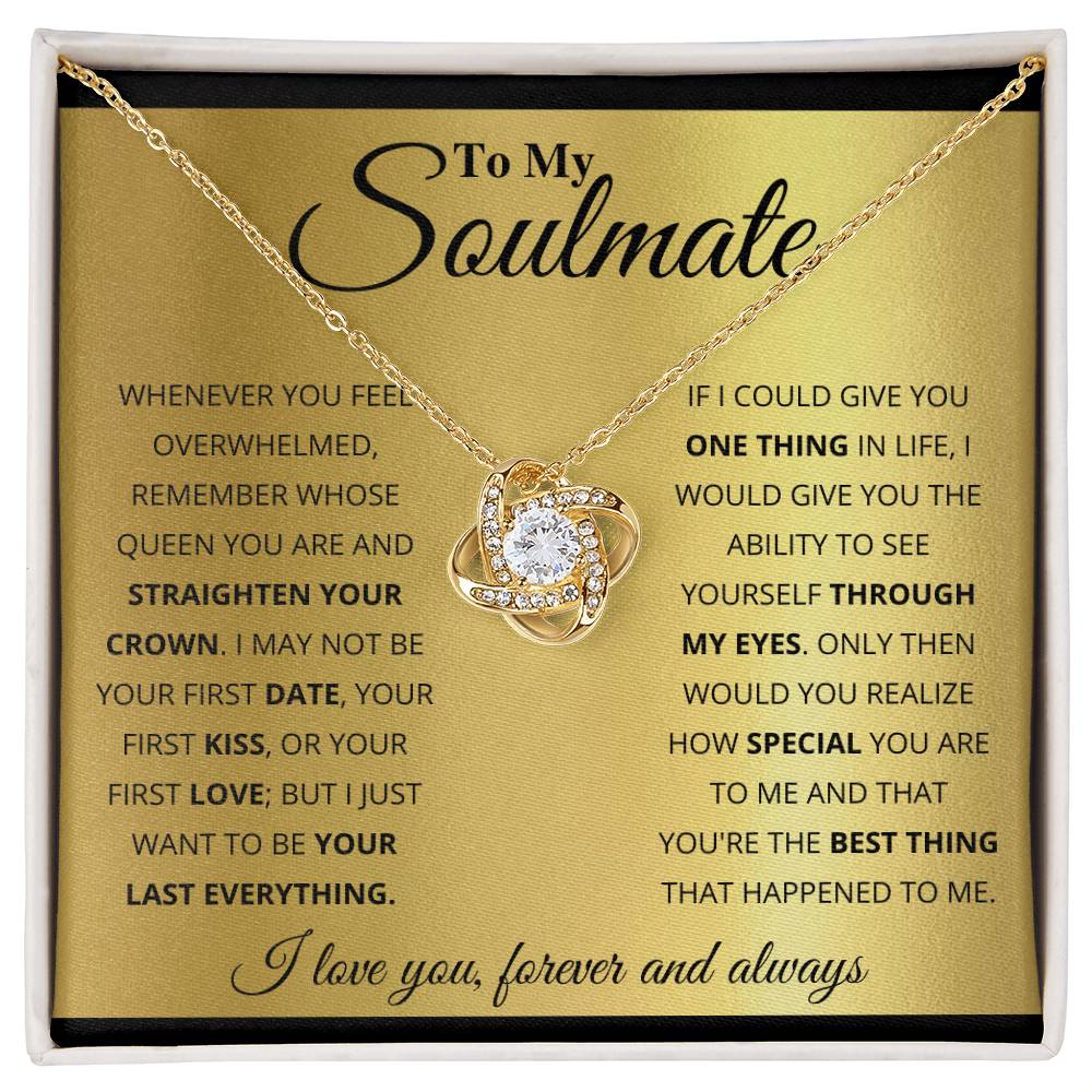 Soulmate My World Love Knot Necklace-[Heartfelt Family Gift]