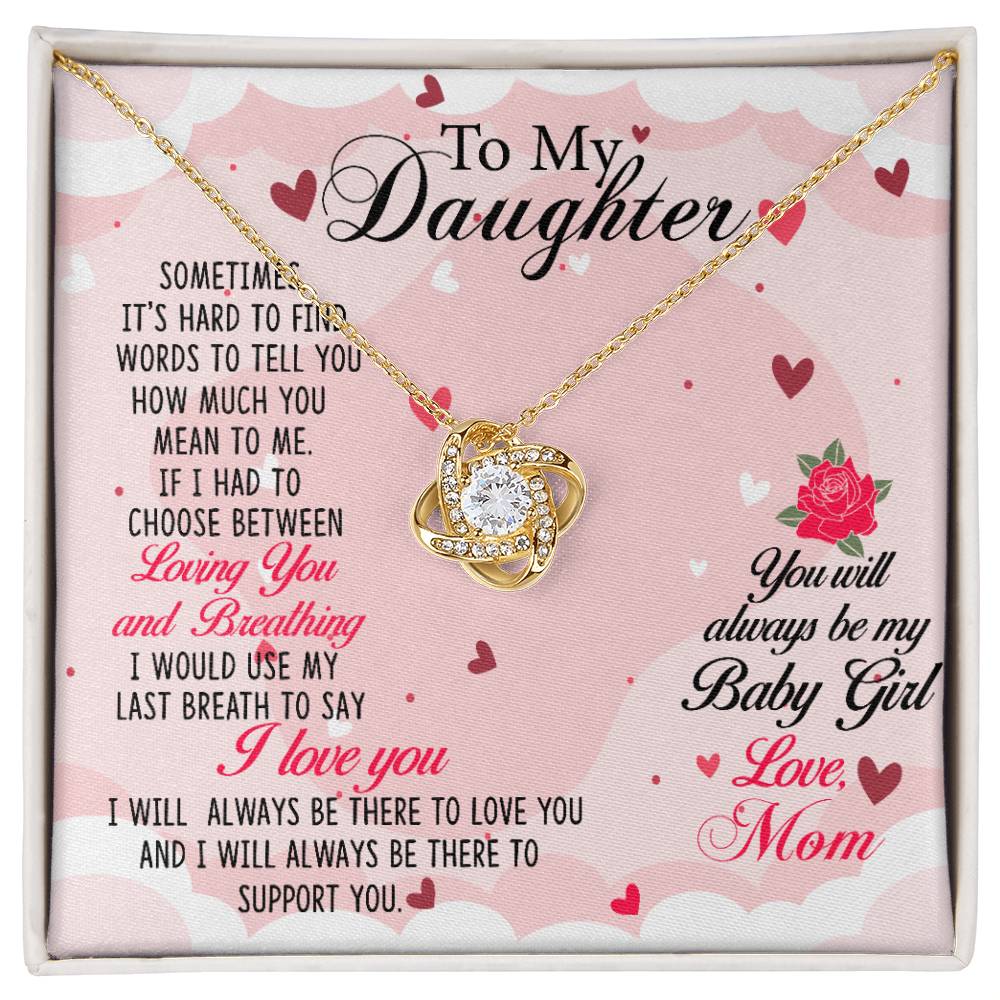 Daughter Baby Girl Knot Necklace-[Heartfelt Family Gift]