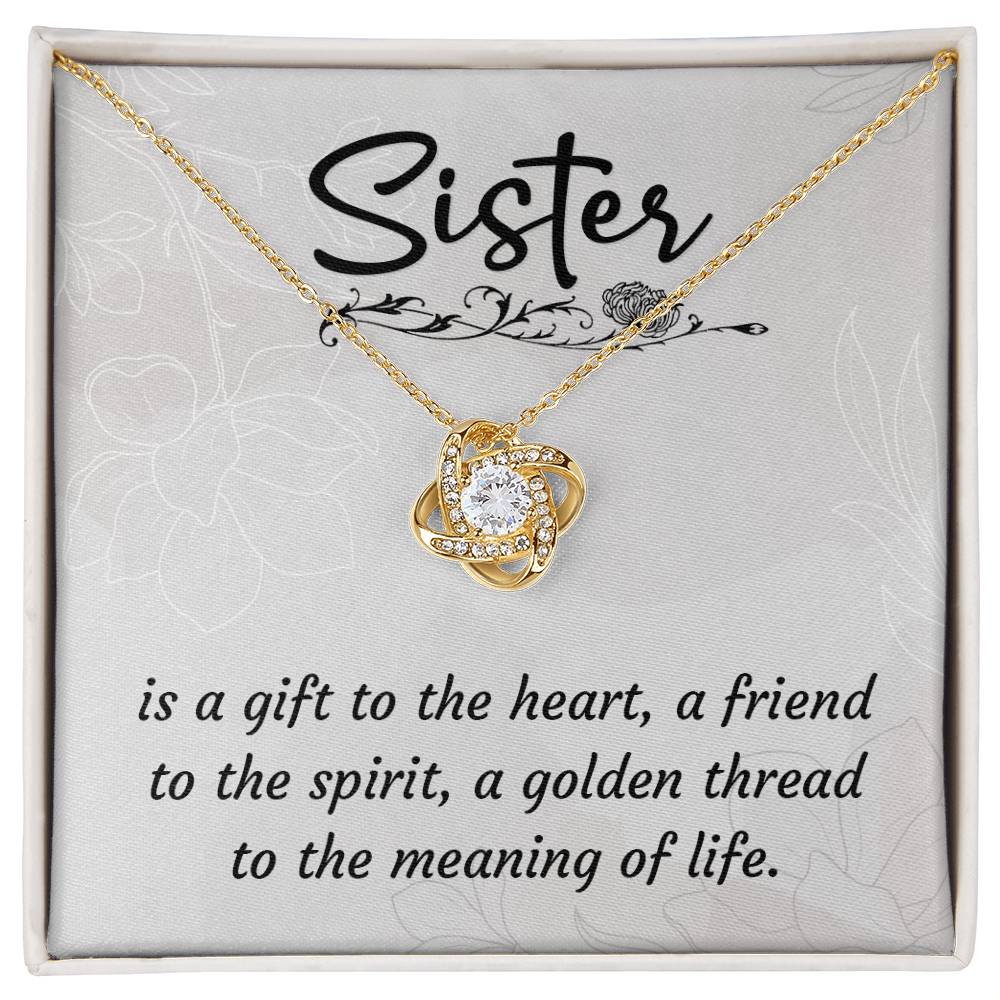 A sister is a gift Knot Necklace-[Heartfelt Family Gift]