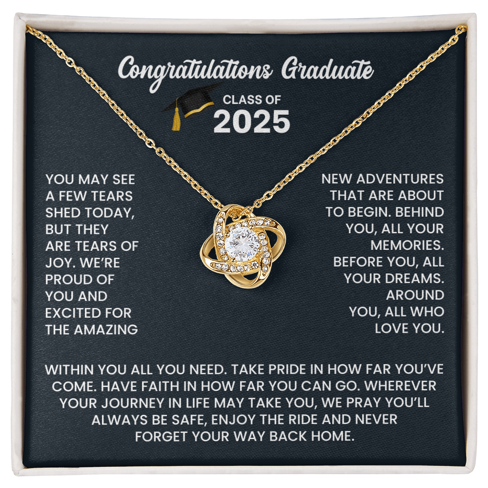 Class of 2025 Graduation Necklace - Love Knot