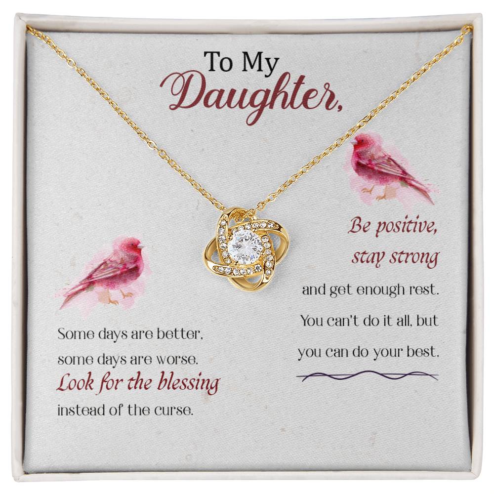 Daughter Encouragement Knot Necklace-[Heartfelt Family Gift]