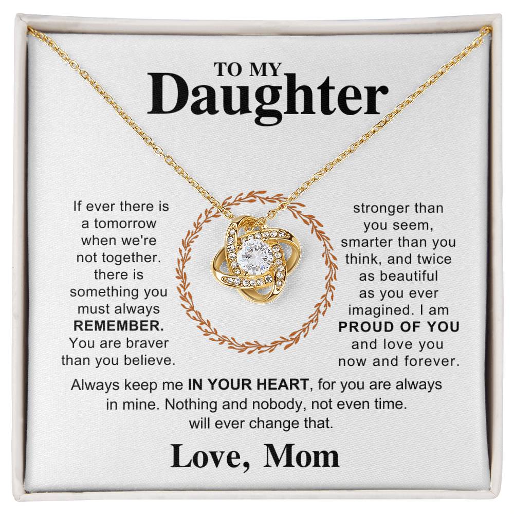 Daughter from Mom Love Knot Necklace