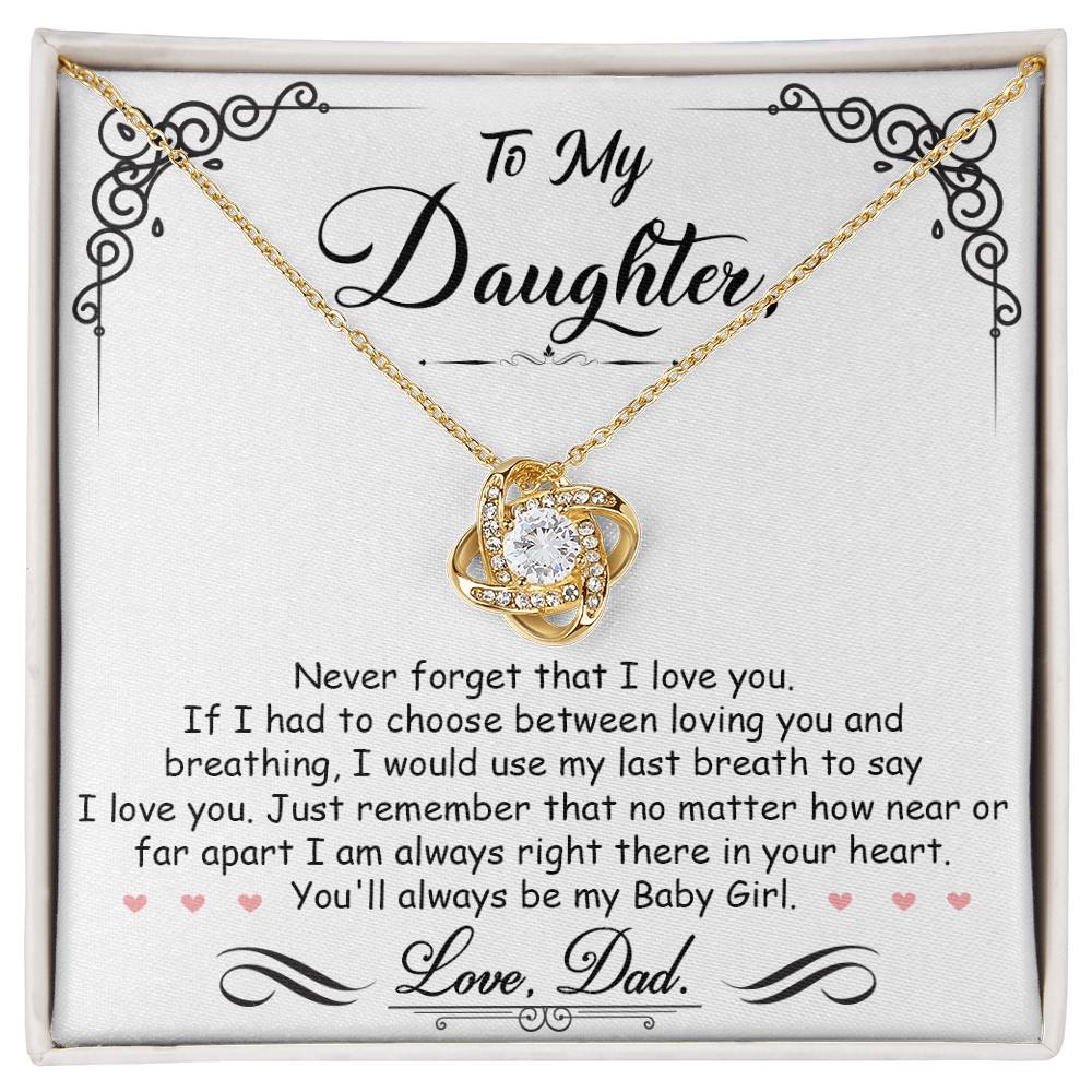 My Baby Girl Love Knot Necklace-[Heartfelt Family Gift]