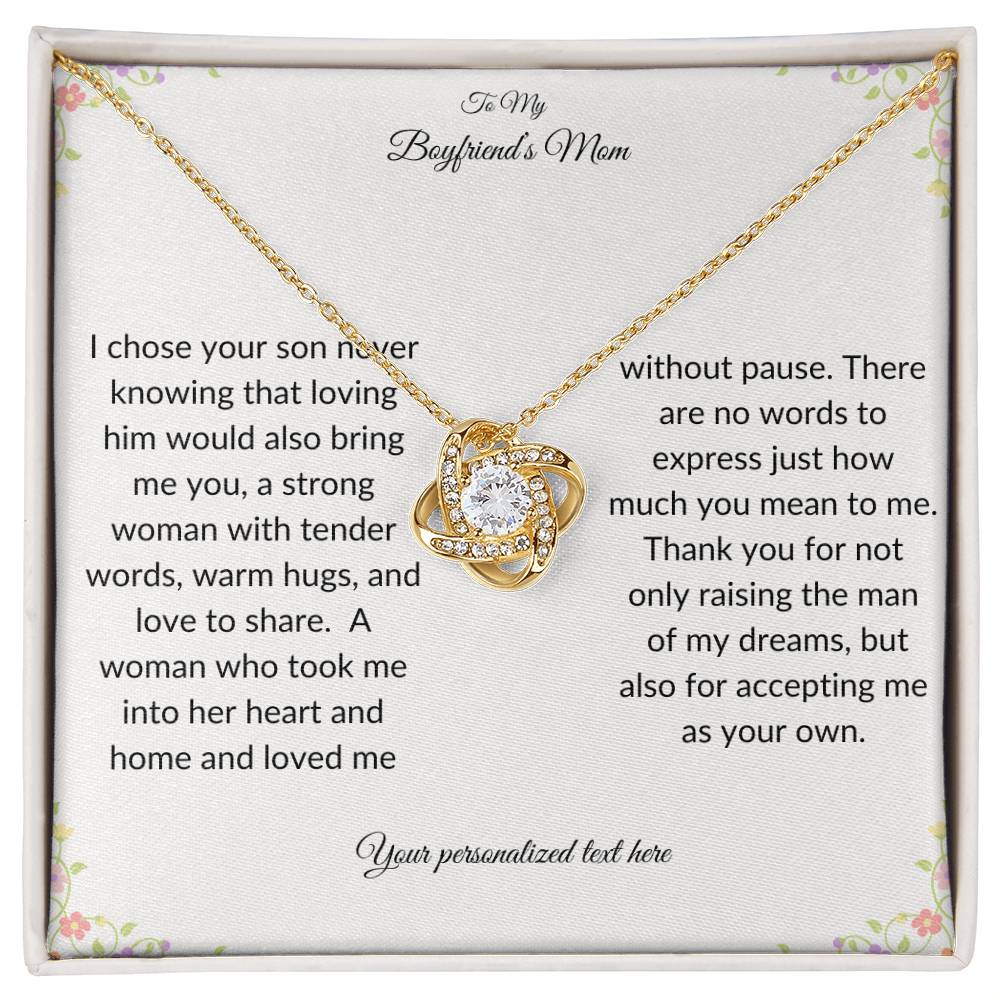 To My Boyfriends Mom Knot Necklace Gift-[Heartfelt Family Gift]