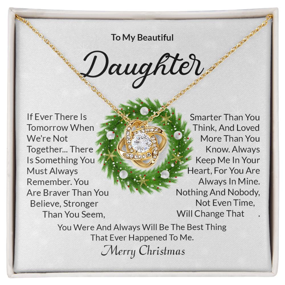 Daughter Christmas Knot Necklace-[Heartfelt Family Gift]
