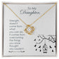 Daughter Strength Knot Necklace-[Heartfelt Family Gift]