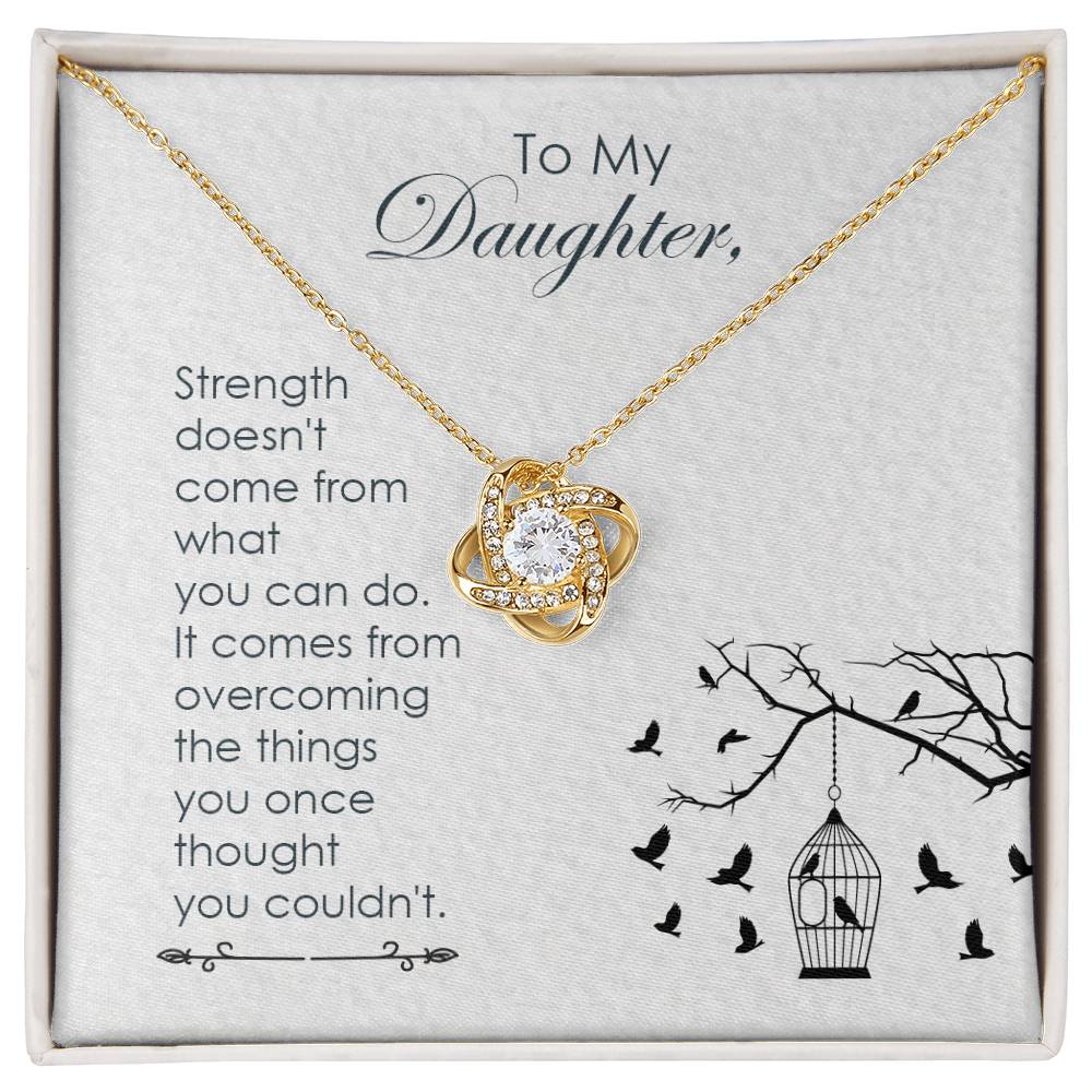 Daughter Strength Knot Necklace-[Heartfelt Family Gift]