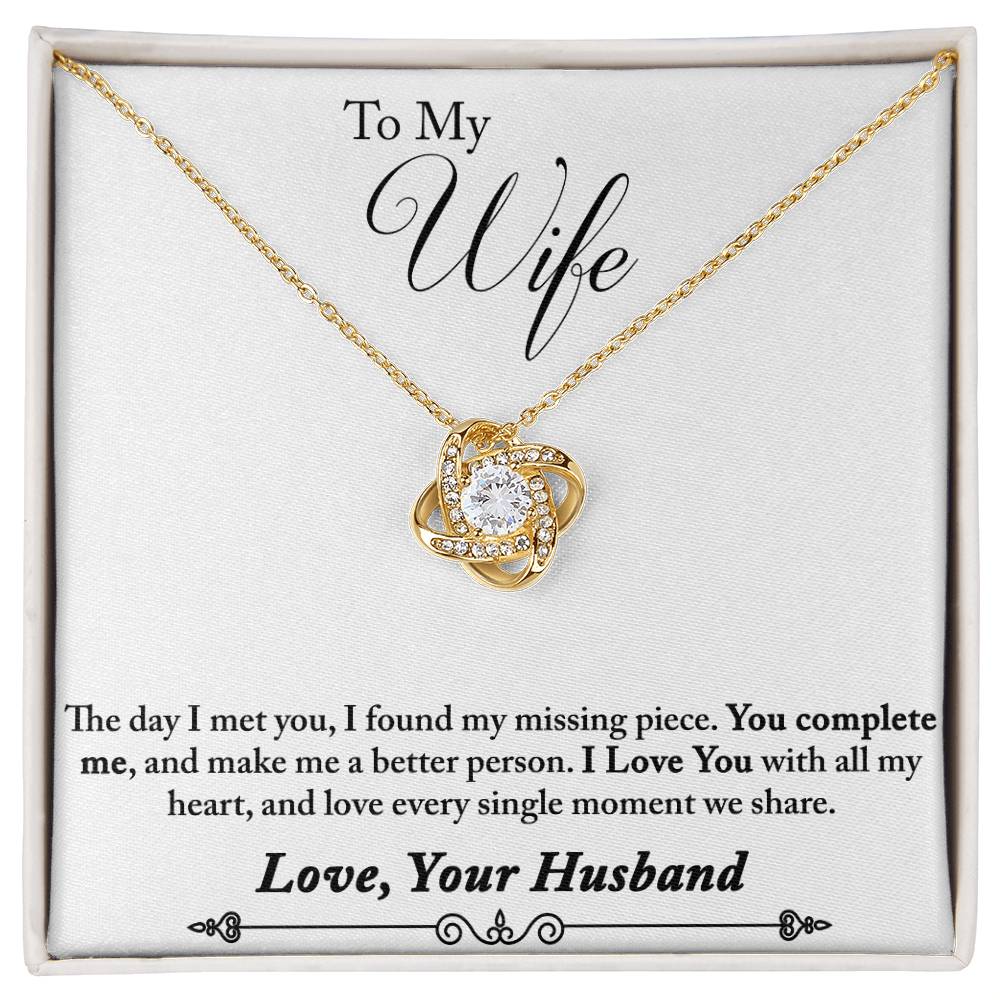 Missing Piece Knot Necklace - Wifes Perfect Gift  Personalized Jewelry-[Heartfelt Family Gift]