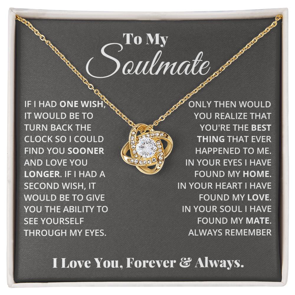 Soulmate Love Knot Necklace-[Heartfelt Family Gift]