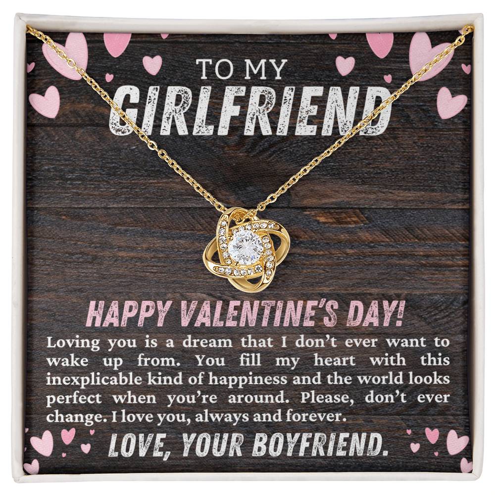 Valentines Day Gift for Girlfriend To My Girlfriend Necklace - Perfect Necklace for Her-[Heartfelt Family Gift]