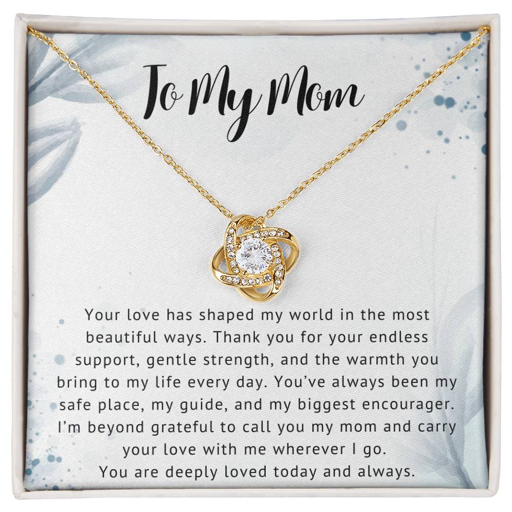 Mom Love Knot Necklace Gift