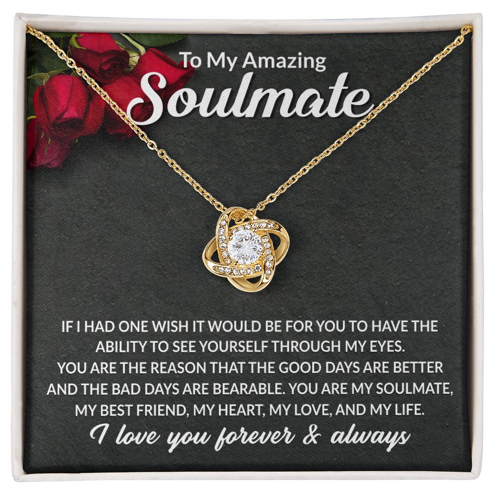 Soulmate Best Friend Love Knot Necklace-[Heartfelt Family Gift]