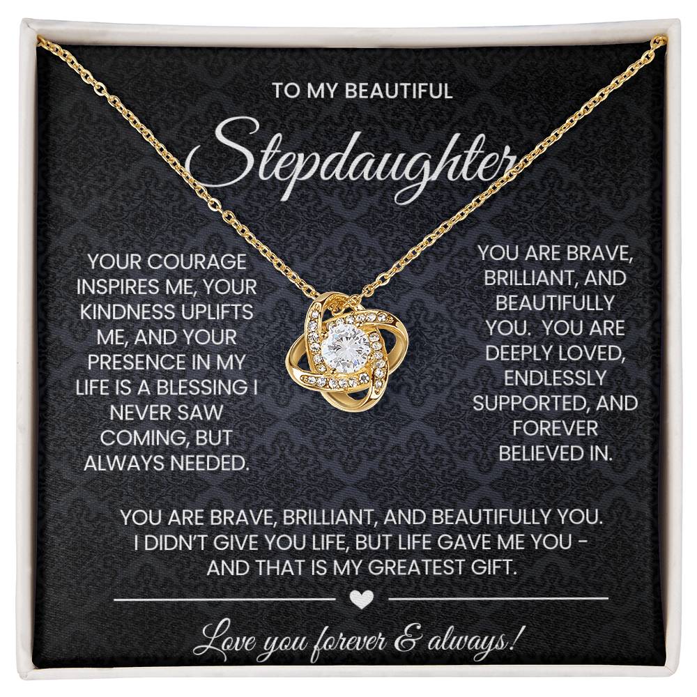 Stepdaughter Love Knot Necklace Gift