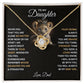 To My Daughter Baby Girl Love Knot Necklace-[Heartfelt Family Gift]